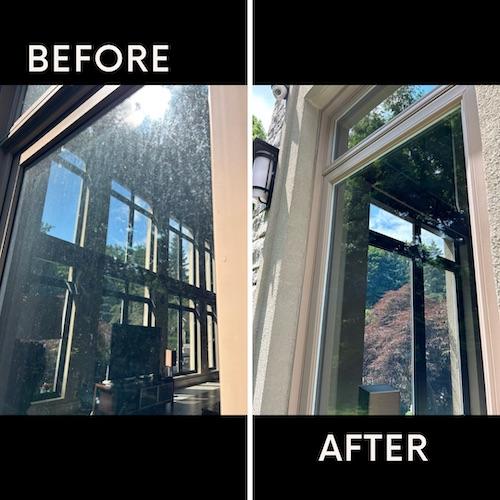 Window Cleaning Before and After